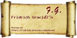 Fridrich Gracián névjegykártya
